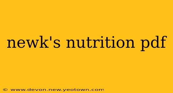 newk's nutrition pdf