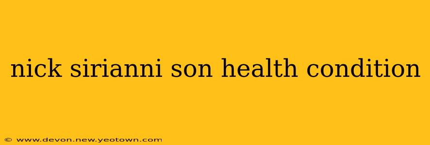 nick sirianni son health condition