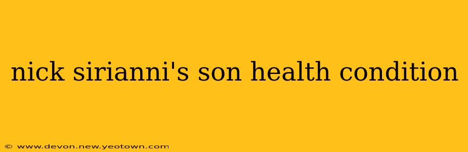 nick sirianni's son health condition