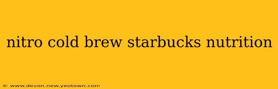 nitro cold brew starbucks nutrition