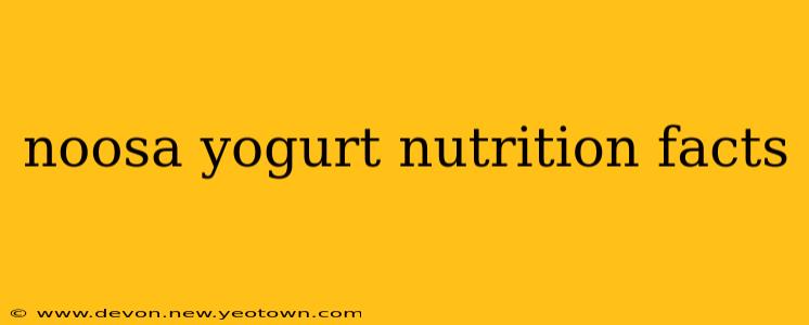 noosa yogurt nutrition facts