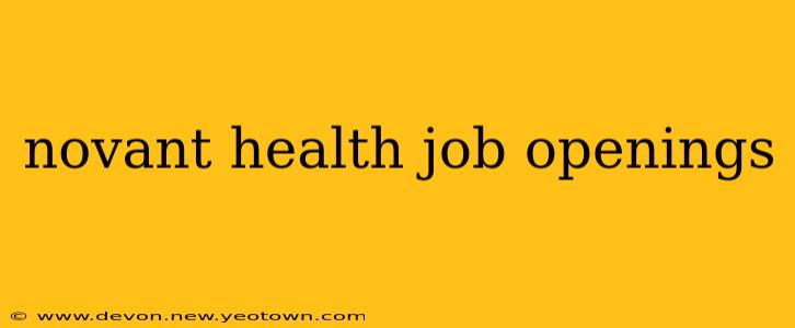 novant health job openings