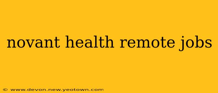 novant health remote jobs