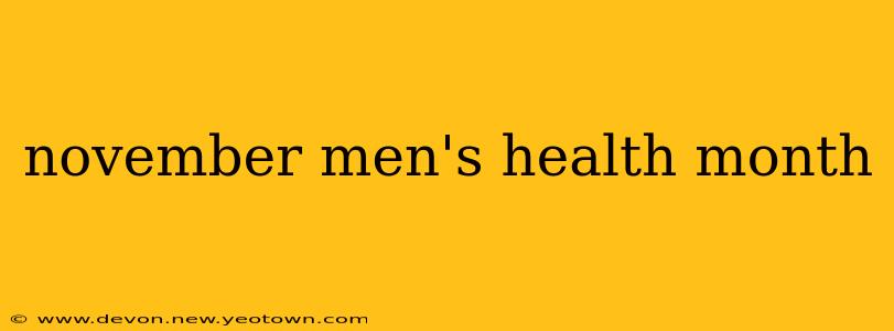 november men's health month