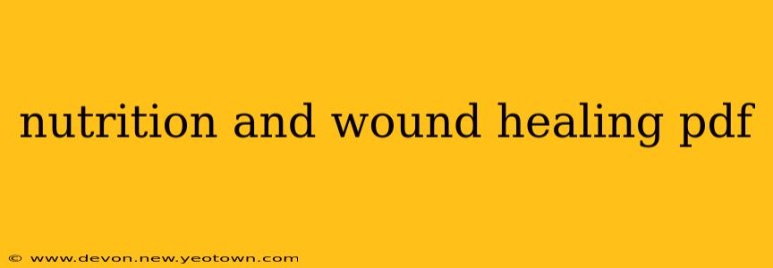 nutrition and wound healing pdf