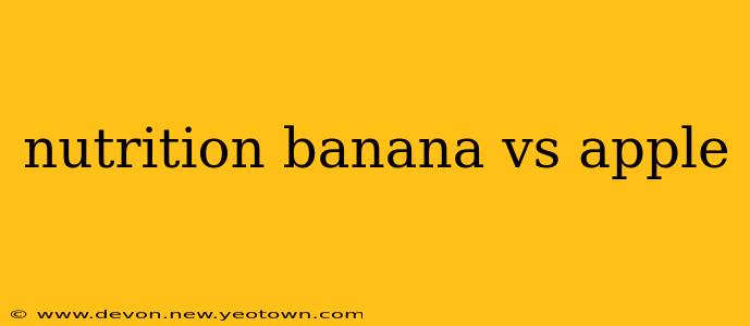 nutrition banana vs apple