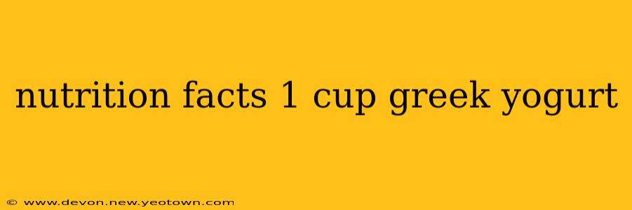 nutrition facts 1 cup greek yogurt
