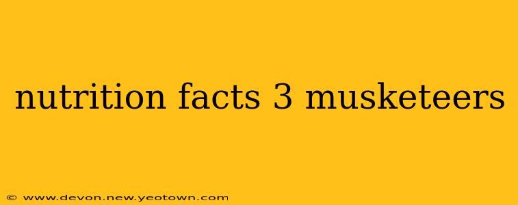 nutrition facts 3 musketeers
