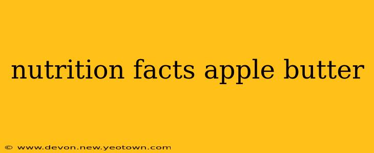 nutrition facts apple butter