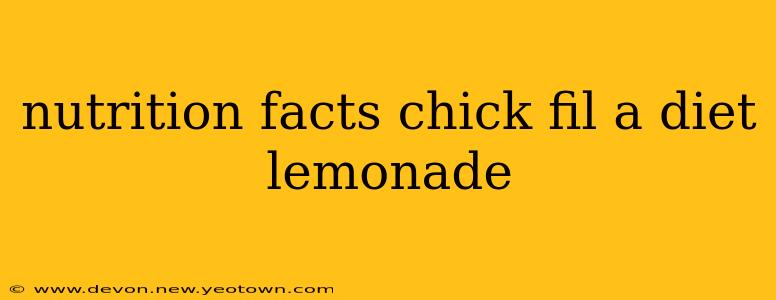 nutrition facts chick fil a diet lemonade
