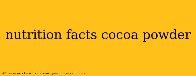 nutrition facts cocoa powder
