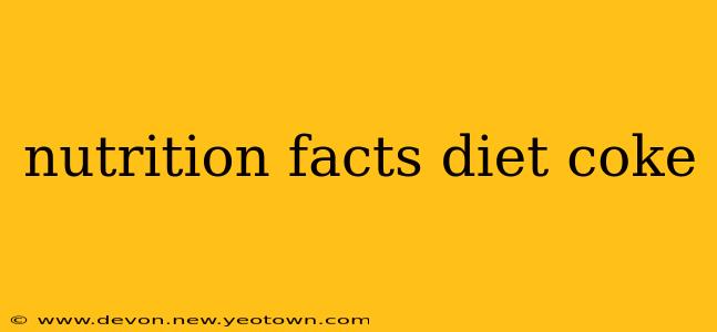 nutrition facts diet coke