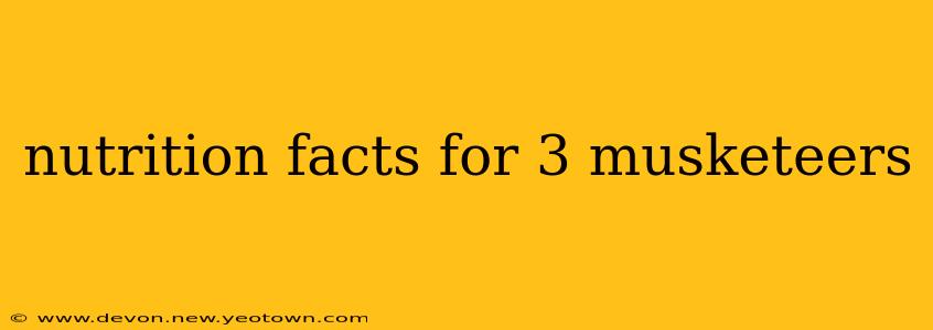 nutrition facts for 3 musketeers