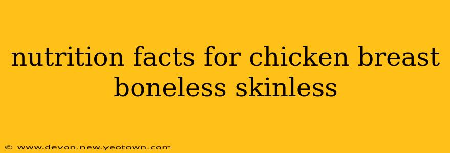nutrition facts for chicken breast boneless skinless