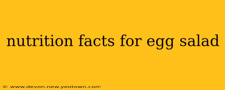 nutrition facts for egg salad