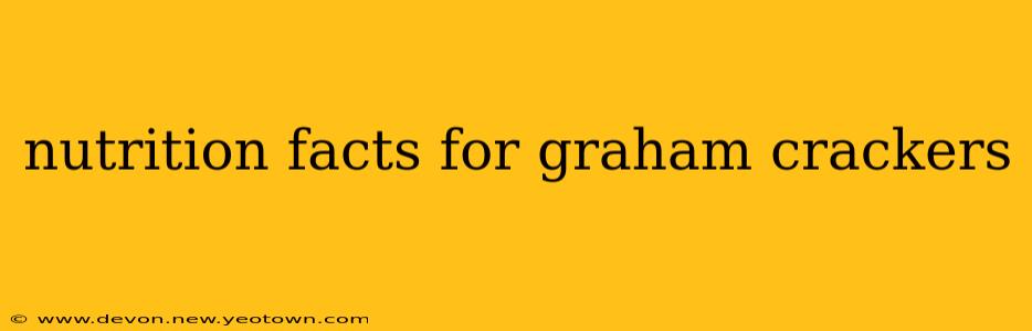 nutrition facts for graham crackers