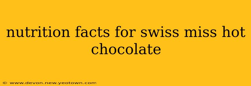 nutrition facts for swiss miss hot chocolate