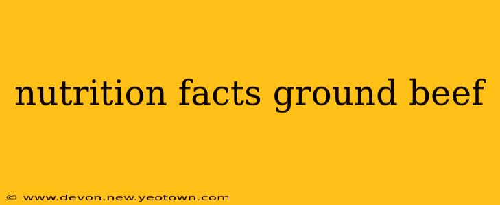 nutrition facts ground beef