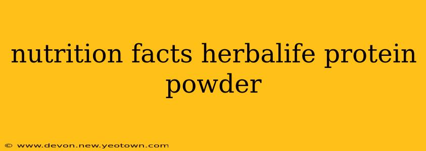 nutrition facts herbalife protein powder