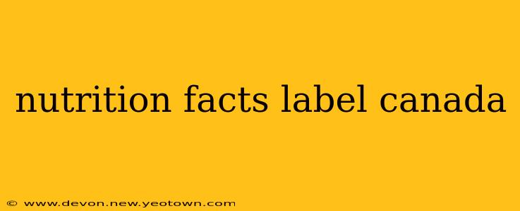 nutrition facts label canada