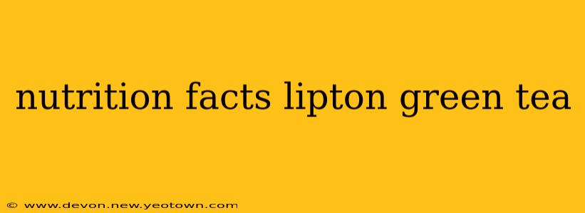 nutrition facts lipton green tea