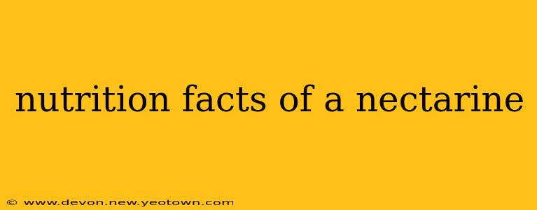 nutrition facts of a nectarine