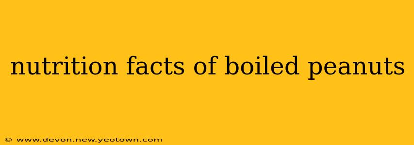 nutrition facts of boiled peanuts