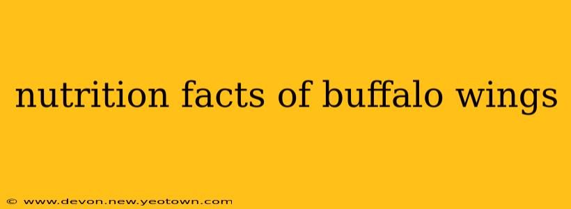nutrition facts of buffalo wings