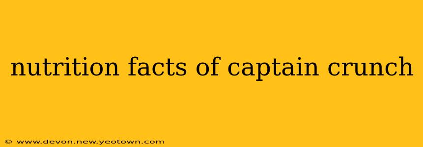 nutrition facts of captain crunch