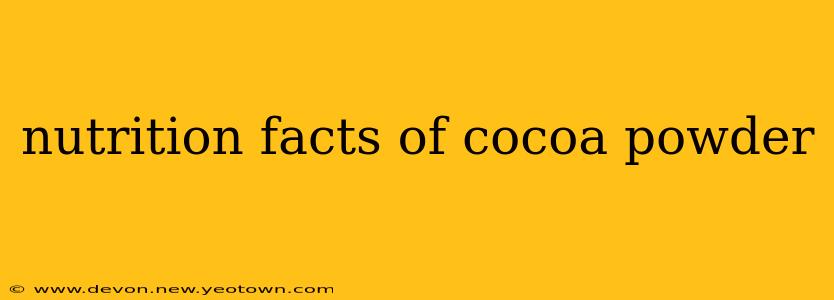nutrition facts of cocoa powder