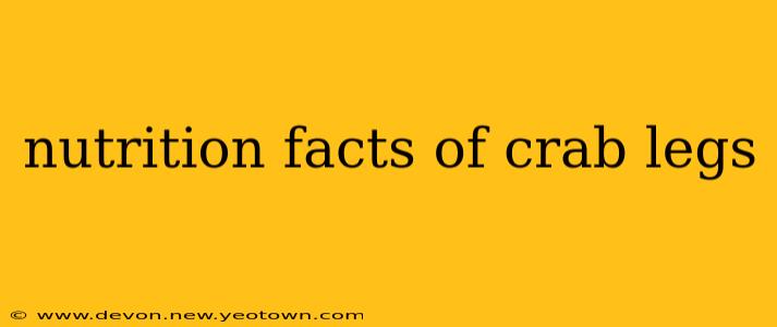nutrition facts of crab legs
