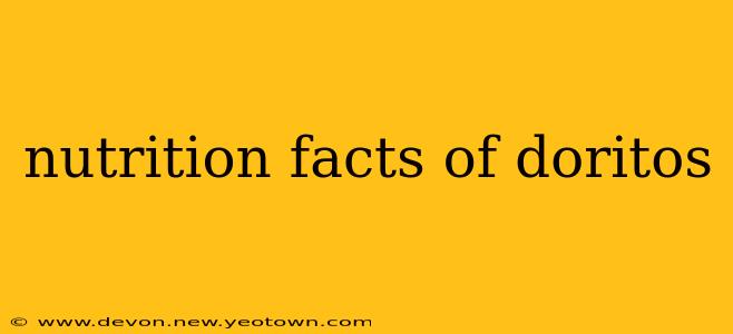 nutrition facts of doritos
