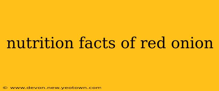 nutrition facts of red onion