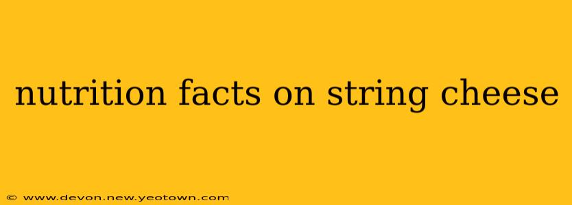 nutrition facts on string cheese