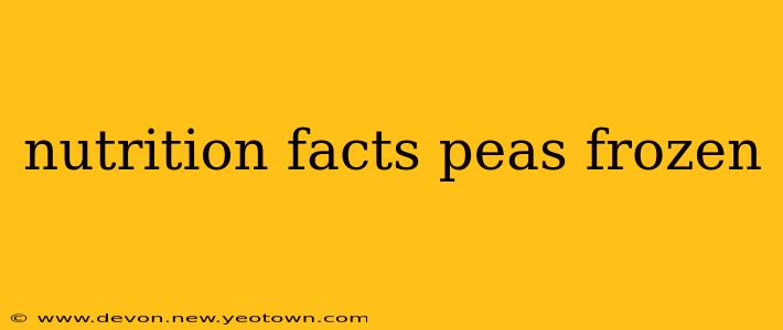 nutrition facts peas frozen