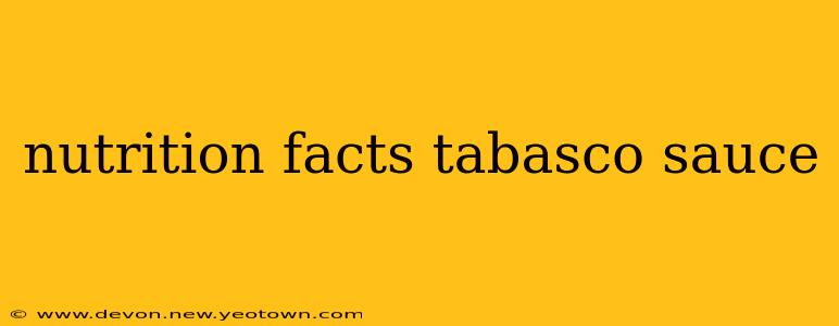 nutrition facts tabasco sauce