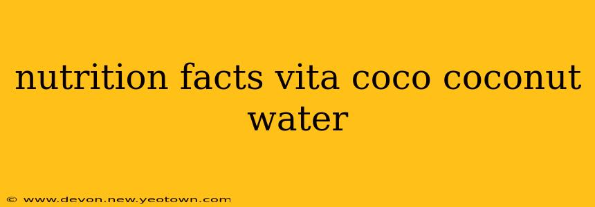 nutrition facts vita coco coconut water