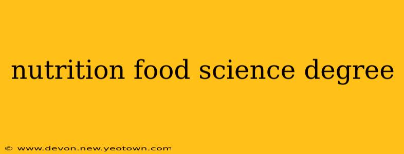 nutrition food science degree