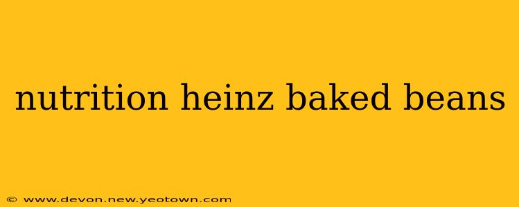 nutrition heinz baked beans