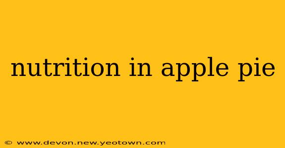 nutrition in apple pie