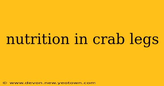 nutrition in crab legs