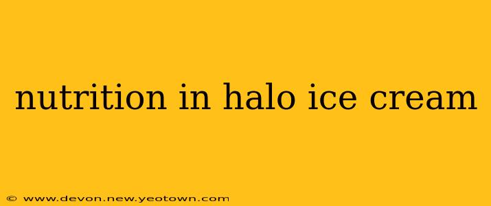 nutrition in halo ice cream