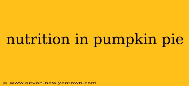 nutrition in pumpkin pie