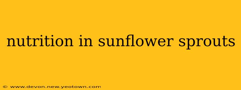 nutrition in sunflower sprouts