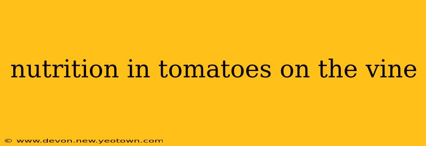nutrition in tomatoes on the vine