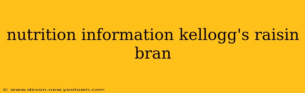 nutrition information kellogg's raisin bran