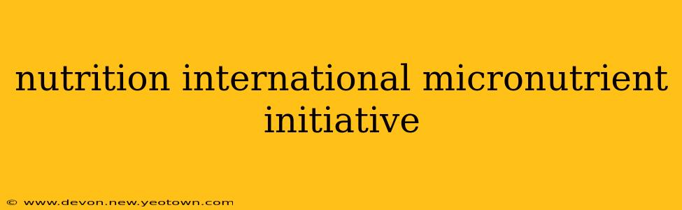 nutrition international micronutrient initiative