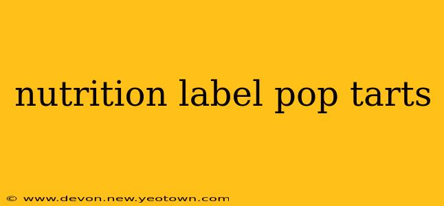 nutrition label pop tarts