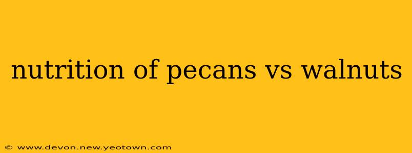 nutrition of pecans vs walnuts