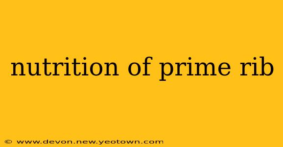 nutrition of prime rib